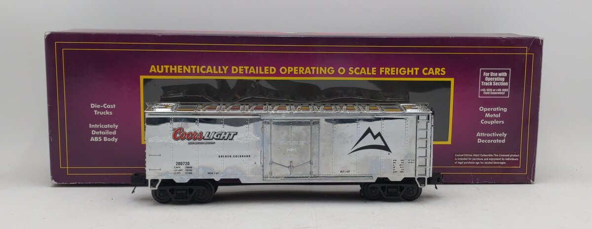 MTH 20-94124 O Coors Light Operating Refrigerator Car #200720 LN/Box