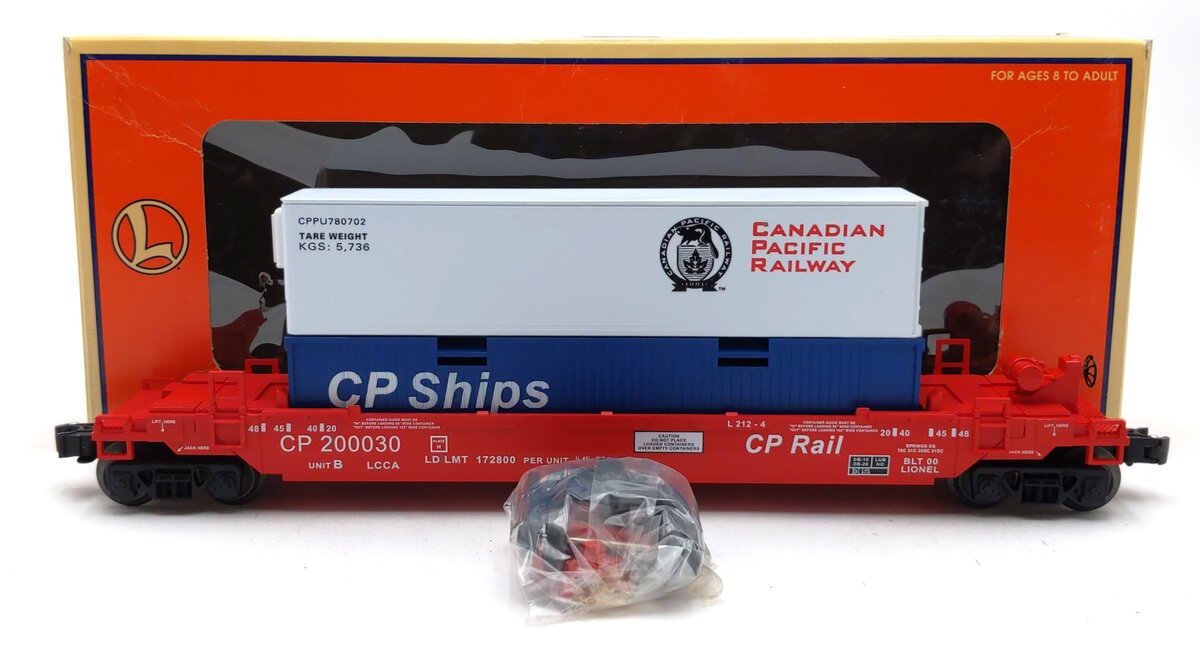 Lionel 6-52195 O Gauge Canadian Pacific LCCA Double Stack 2000 LN/Box