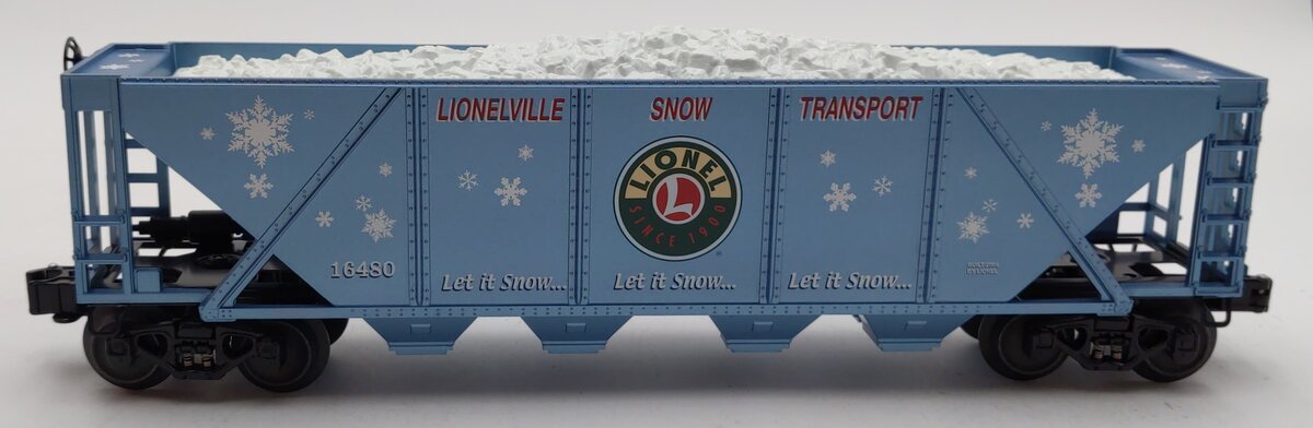Lionel 6-16480 O Gauge Lionelville Snow Transport Quad Hopper LN/Box