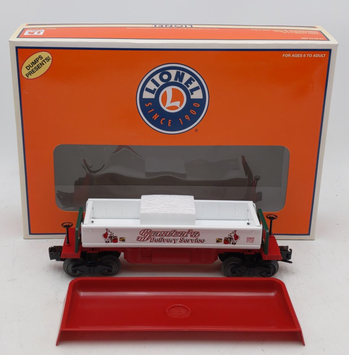 Lionel 6-29809 O Christmas Operating Dump Car LN/Box