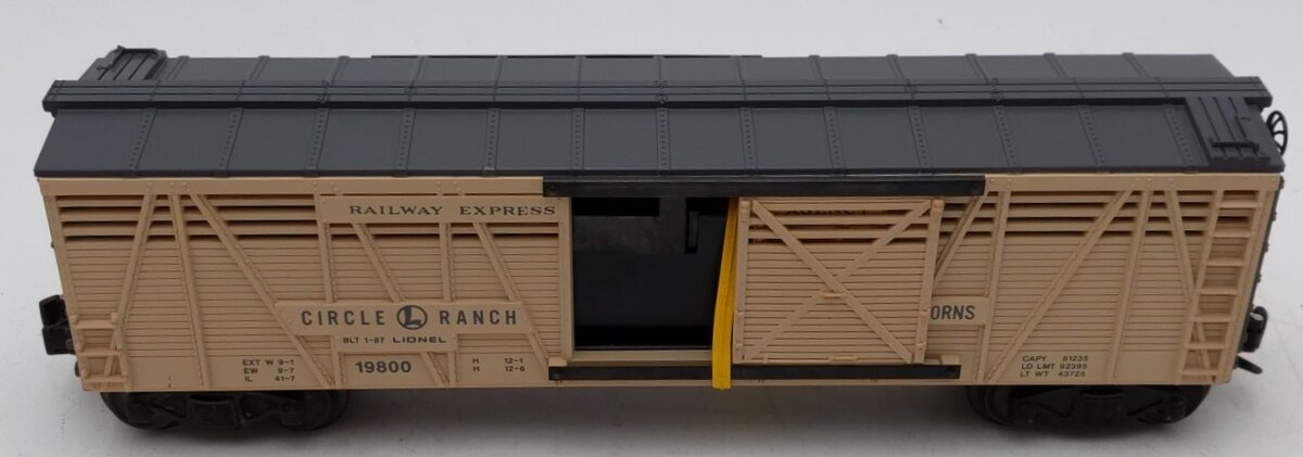 Lionel 6-19800 O Circle L Ranch Operating Cattle Car Set LN/Box