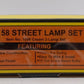 MTH 1056 #58 O Scale Cream Die-Cast Street Lamp Set LN/Box