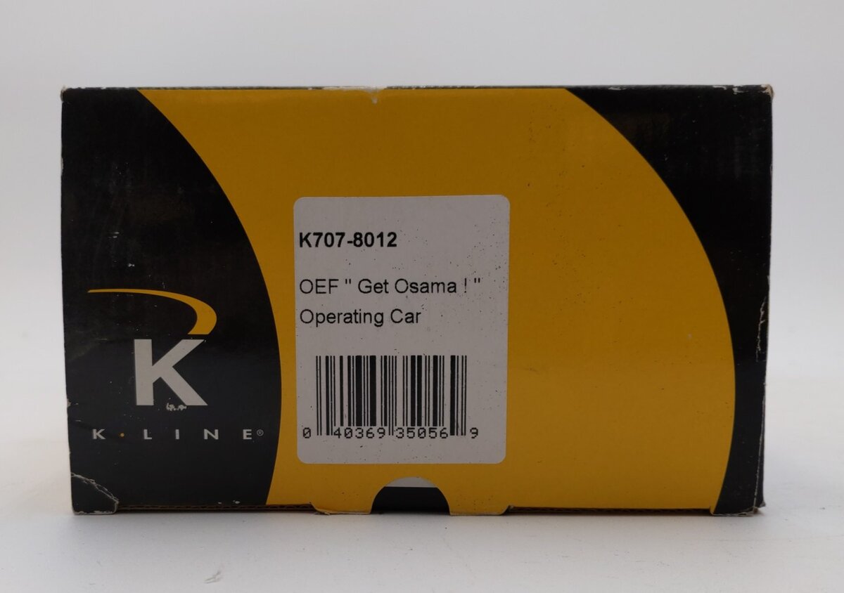 K-Line K707-8012 O Gauge OEF Get Osama Operating Car #10701 LN/Box