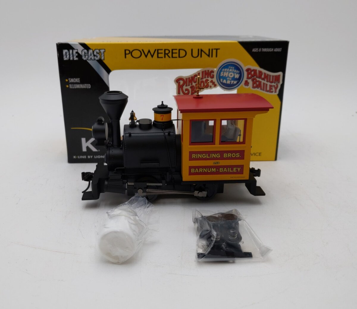 K-Line 6-21230 O-Gauge Ringling Brothers 0-4-0 Porter Steam Locomotive #7
