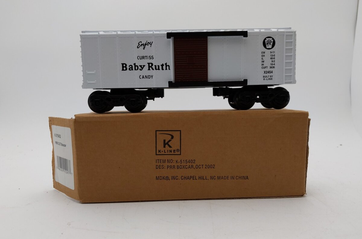 K-Line K515402 O-27 Pennsylvania White Baby Ruth Boxcar LN/Box