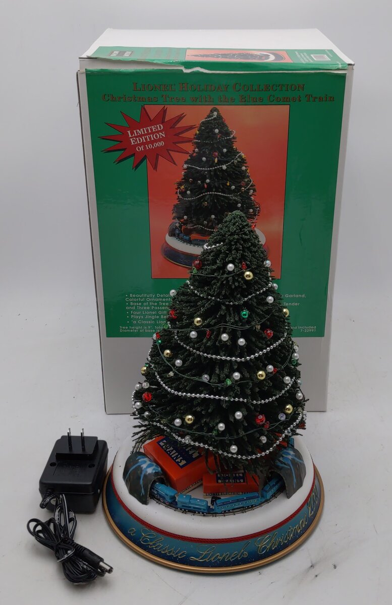 Lionel 7-22991 O Gauge Christmas Tree w/Blue Comet Train EX/Box