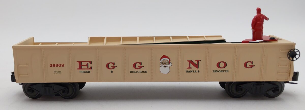 Lionel 6-26808 O Gauge Egg Nog Operating Barrel Car #26808 LN/Box