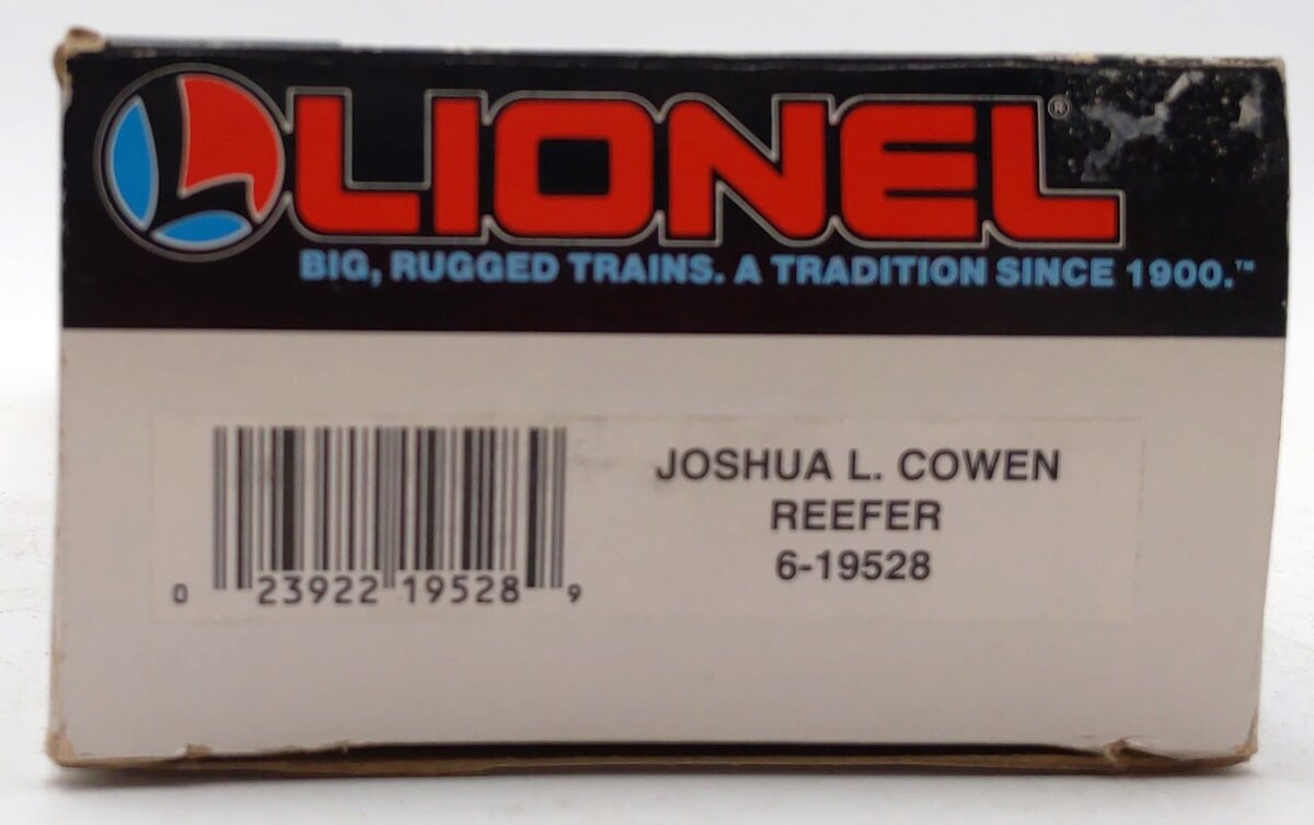 Lionel 6-19528 O Gauge Joshua L. Cowen Woodside Refrigerator Car LN/Box