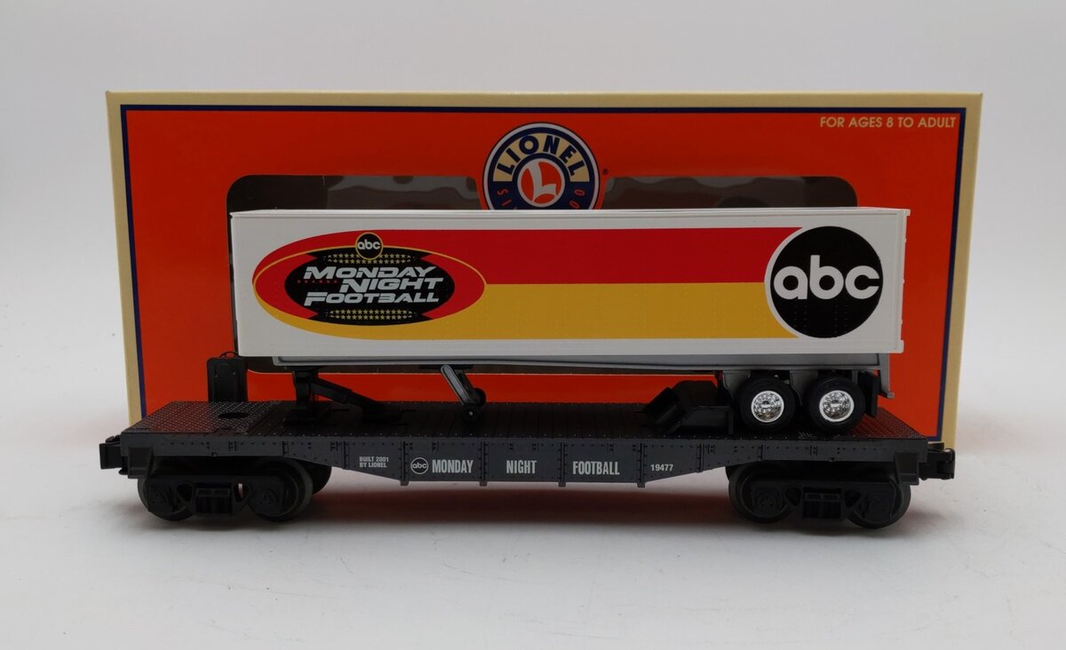 Lionel 6-19477 O Gauge Monday Night Football Flatcar w/Trailer