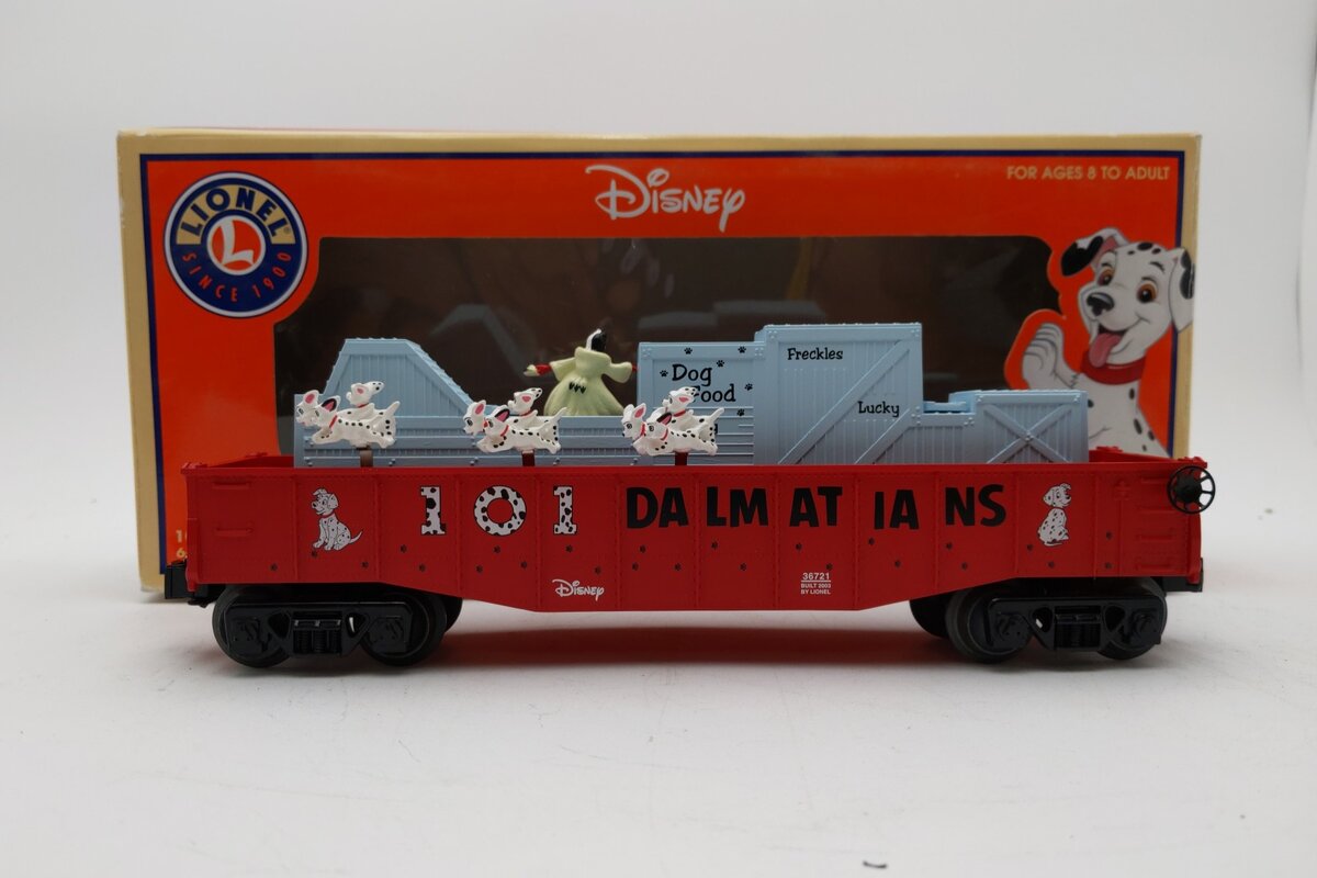 Lionel 6-36721 O Gauge Disney 101 Dalmatians Animated Gondola LN/Box