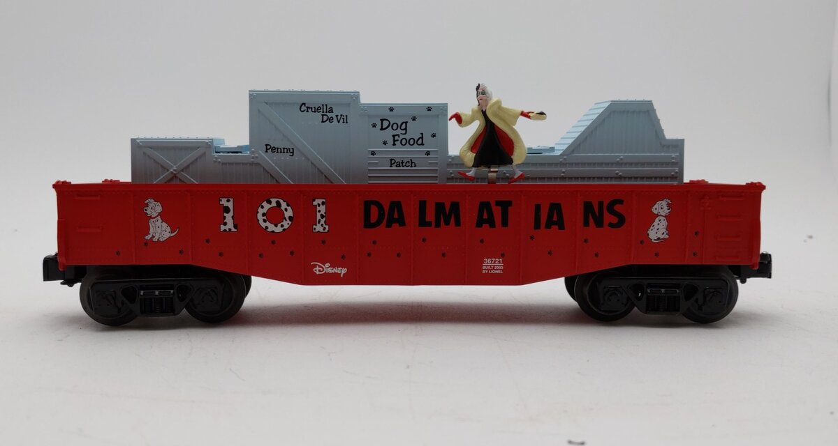 Lionel 6-36721 O Gauge Disney 101 Dalmatians Animated Gondola LN/Box