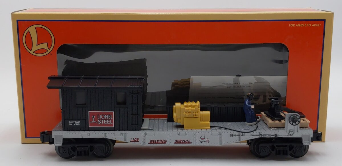 Lionel 6-26707 O Gauge Lionel Steel Operating Welding Flatcar #1108 LN/Box