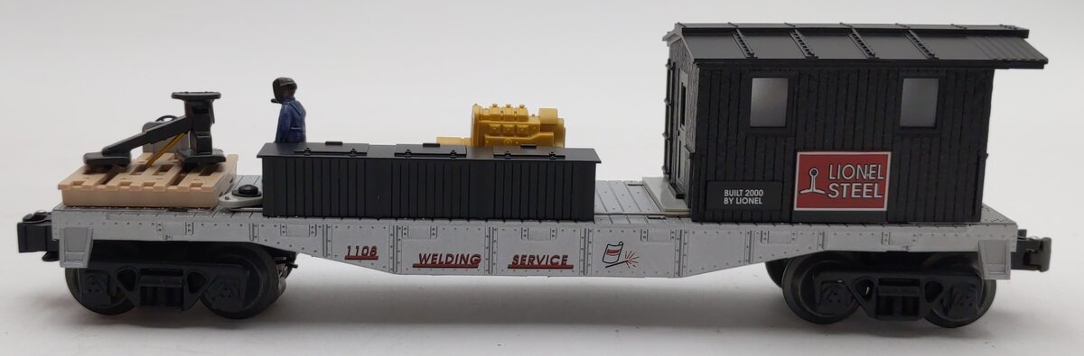 Lionel 6-26707 O Gauge Lionel Steel Operating Welding Flatcar #1108 EX/Box