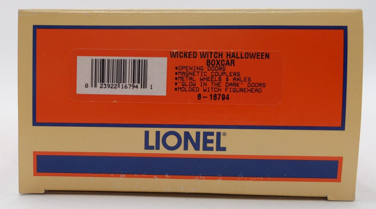 Lionel 6-16794 O Gauge Wicked Witch Operating Halloween Boxcar LN/Box
