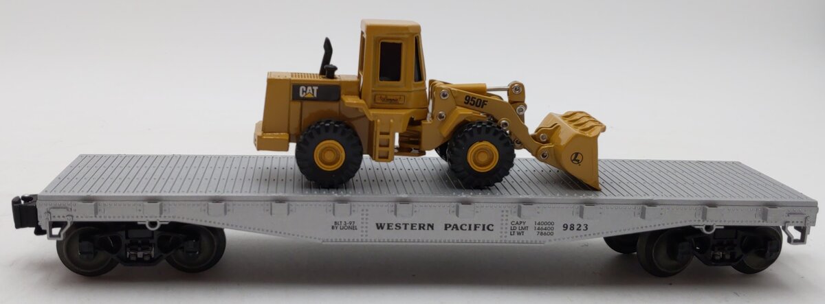 Lionel 6-17517 O Gauge Western Pacific Flatcar #9823 w/Ertl Caterpiller Loader LN/Box