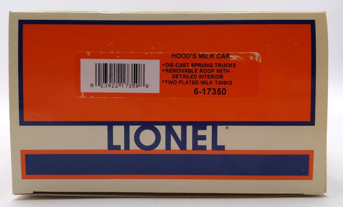 Lionel 6-17350 O Gauge Hood‘s Milk Refrigerator Car #503 LN/Box