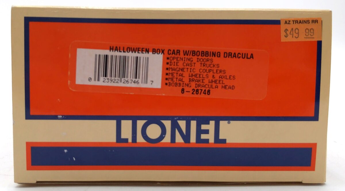 Lionel 6-26746 O Gauge Bobbing Dracula Vampire Boxcar LN/Box