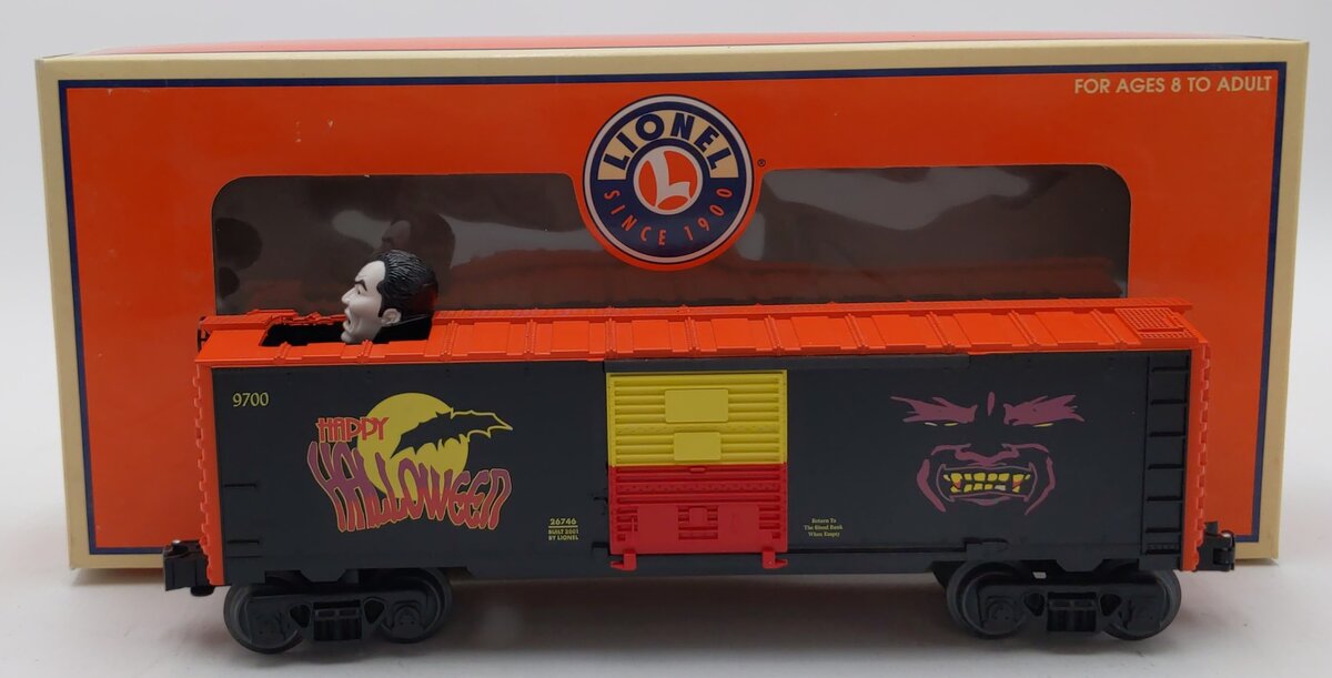 Lionel 6-26746 O Gauge Bobbing Dracula Vampire Boxcar LN/Box
