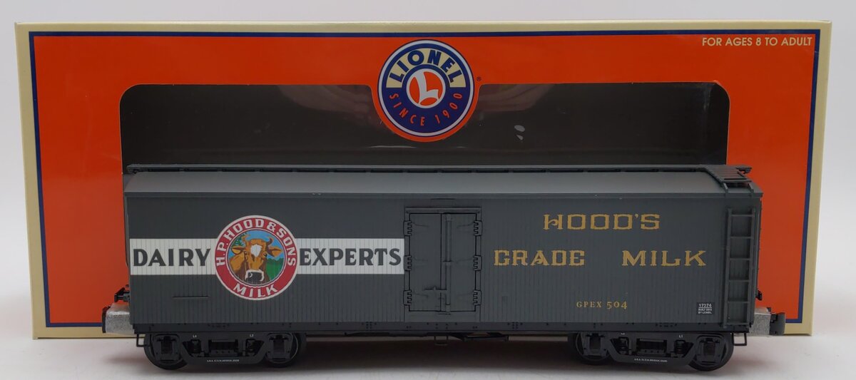 Lionel 6-17374 O Hood's Woodside Billboard Milk Car #504 LN/Box