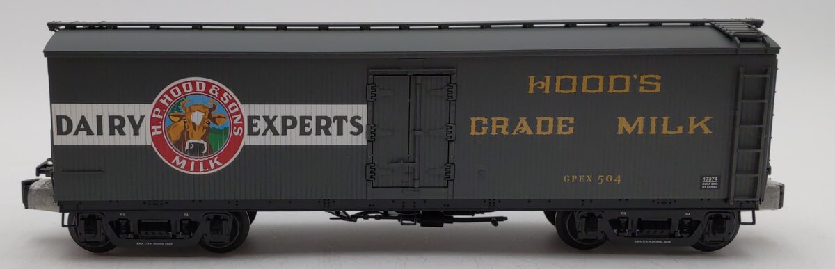 Lionel 6-17374 O Hood's Woodside Billboard Milk Car #504 LN/Box