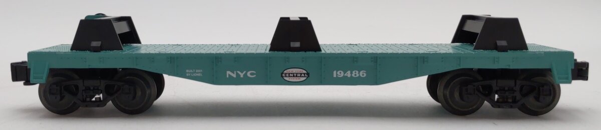 Lionel 6-19486 O Gauge New York Central Stake Flatcar w/Wood Load NIB