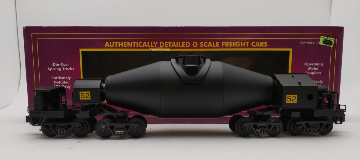 MTH 20-98201 O Gauge 4-Truck Black Hot Metal Car #52 NIB
