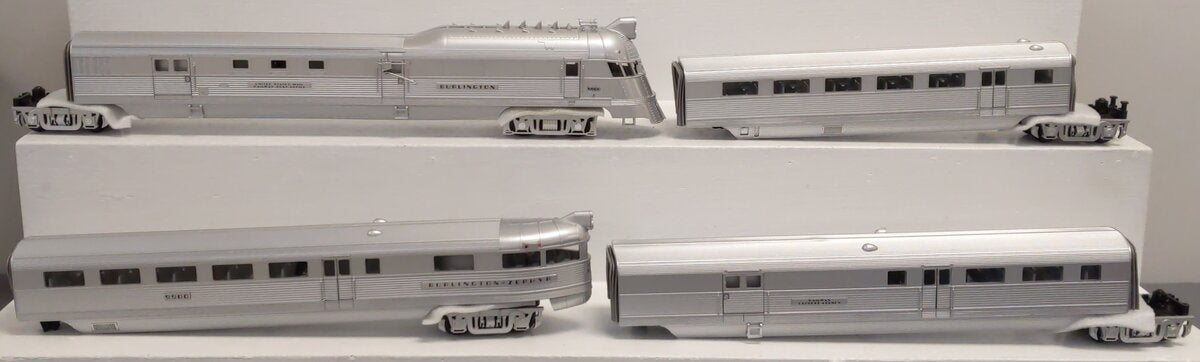 MTH 20-2250-1 O Gauge Burlington Pioneer Zephyr Diesel Passenger Set w/PS2 LN/Box
