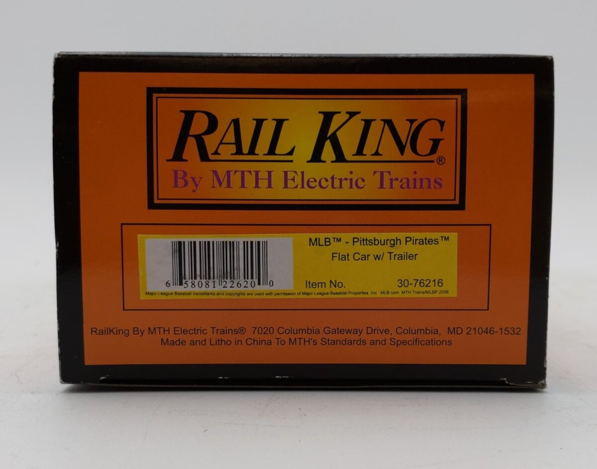 MTH 30-76216 MLB Pittsburgh Pirates Flatcar w/Trailer