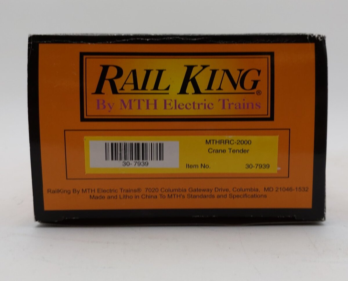MTH 30-7939 O Gauge MTH Club Crane Tender Car #2000 LN/Box