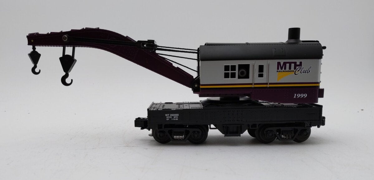 MTH 30-7928 O Gauge MTHRRC 1999 Operating Crane Car LN