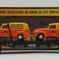 MTH 30-7681 O Gauge MTH Transport Flatcar with Ertl '51 Panel Vans LN/Box