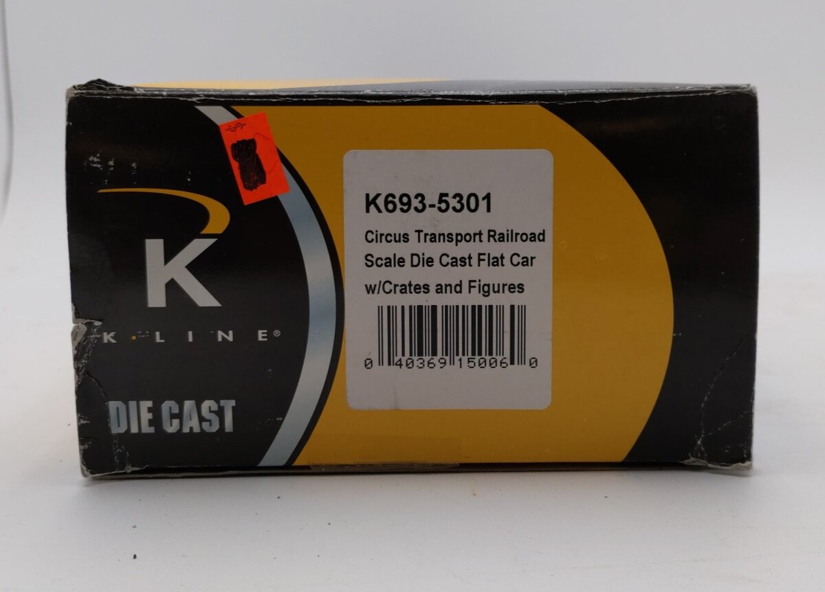 K-Line K693-5301 O Gauge Circus Transport Die-Cast Flatcar LN/Box