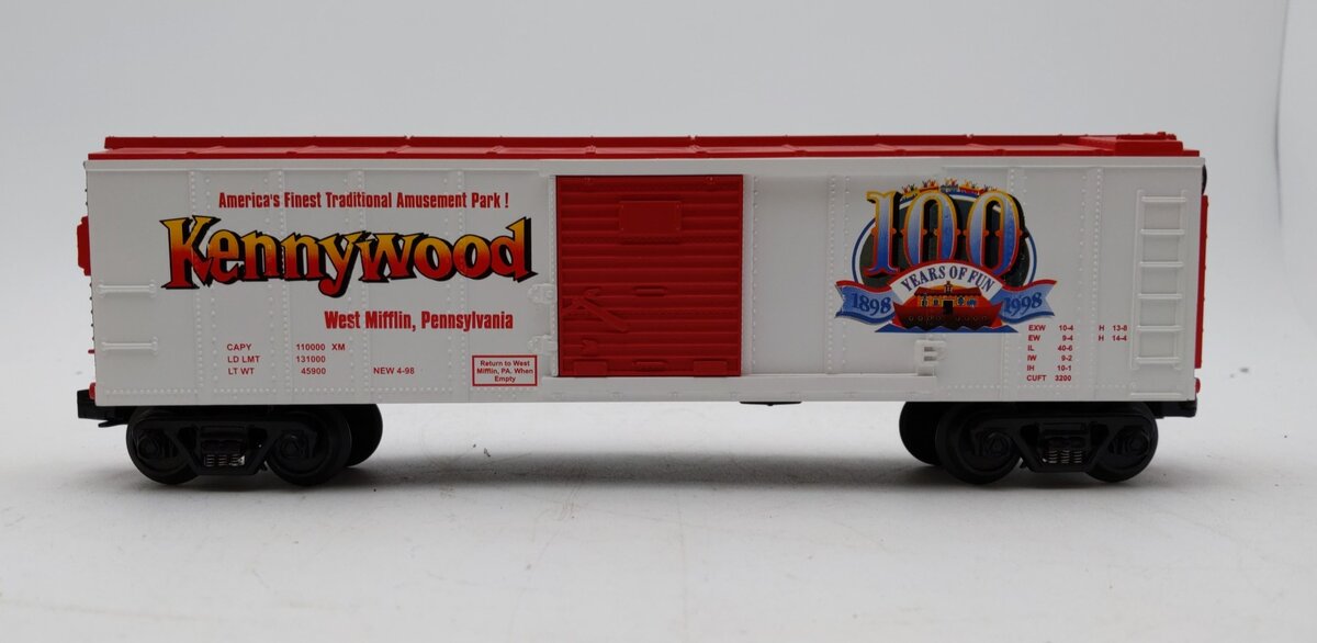 MTH 30-74052 O Gauge Kennywood Park Box Car LN/Box