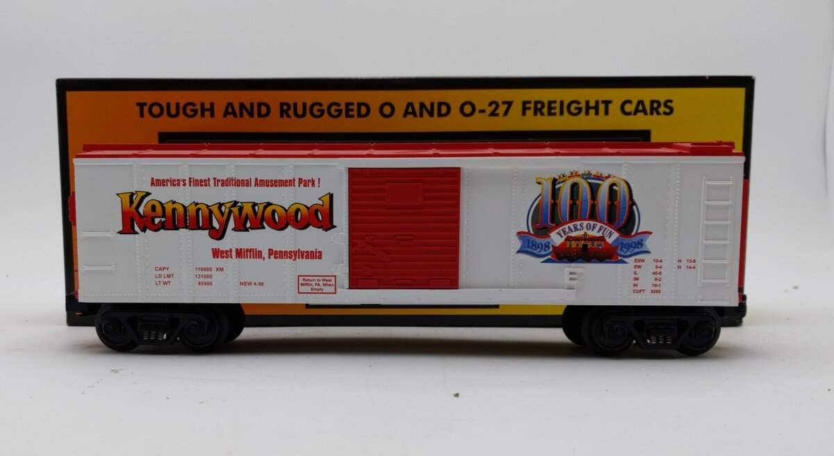 MTH 30-74052 O Gauge Kennywood Park Box Car LN/Box