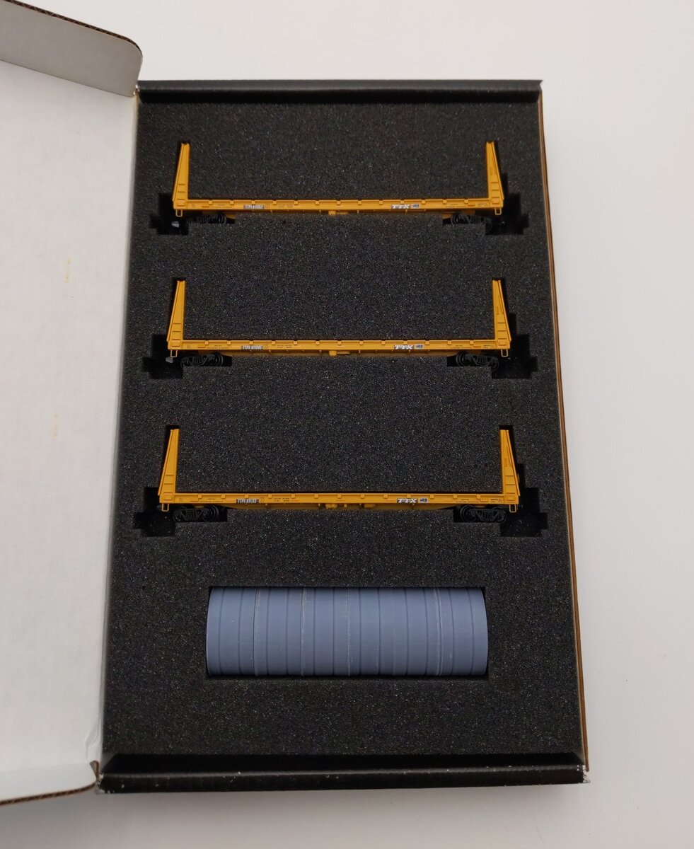 Micro-Trains 99300216 N TTPX 61' 8" Bulkhead Flatcar with Foam Nest (Pack of 3)