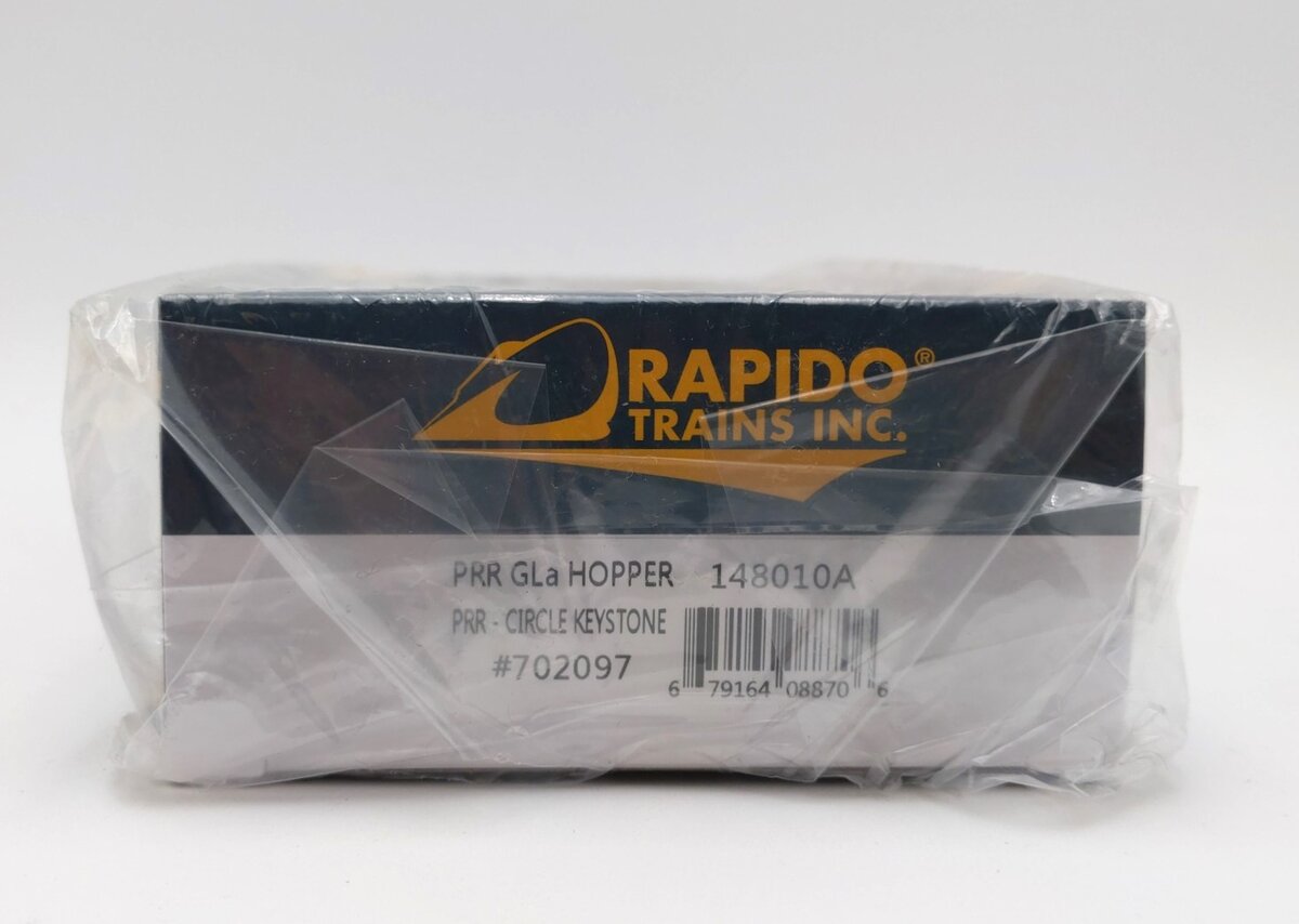 Rapido Trains 148010A HO PRR Circle Keystone GLa 2-Bay Hopper #702097