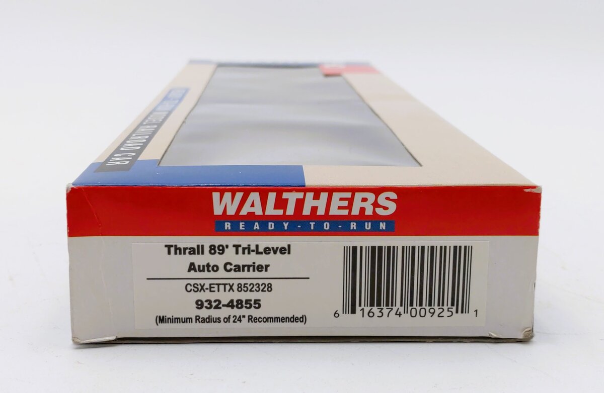 Walthers 932-4855 HO CSX Thrall 89' Tri-Level Auto Carrier #852328 LN/Box