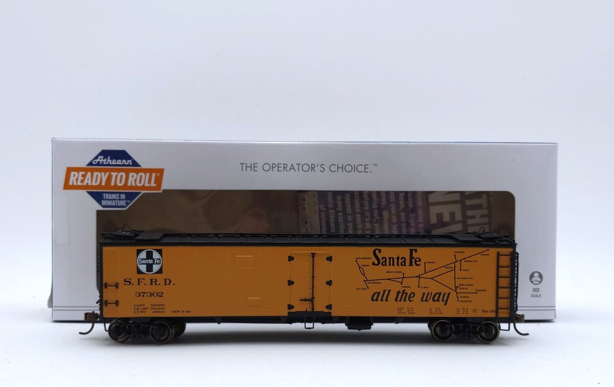 Athearn 97348 HO Santa Fe RTR 50' Ice Bunker Reefer #37302