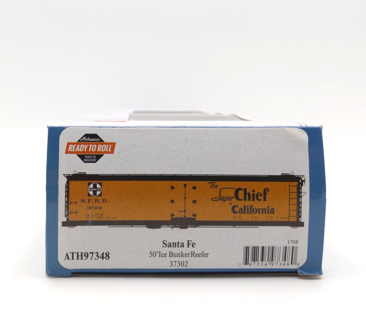 Athearn 97348 HO Santa Fe RTR 50' Ice Bunker Reefer #37302