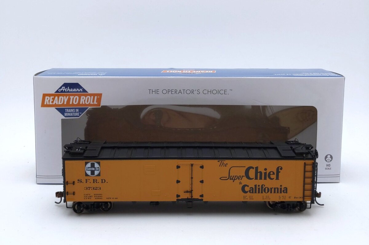 Athearn 97349 HO Atchison Topeka Santa Fe 50' Ice Bunker Reefer #37323