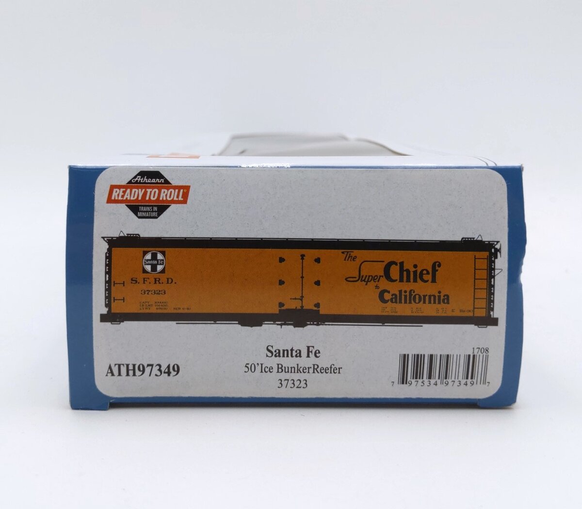 Athearn 97349 HO Atchison Topeka Santa Fe 50' Ice Bunker Reefer #37323