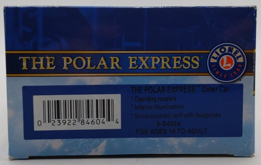 Lionel 6-84604 O Gauge The Polar Express™ Diner Car LN/Box