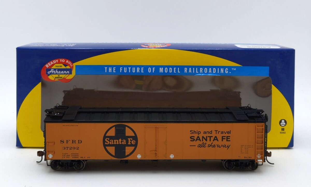 Athearn 94674 HO Scale Santa Fe 50' Ice Reefer Car #37292