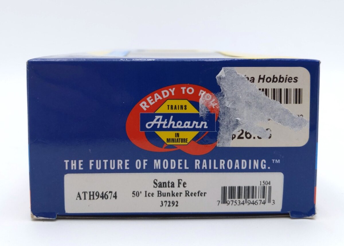 Athearn 94674 HO Scale Santa Fe 50' Ice Reefer Car #37292