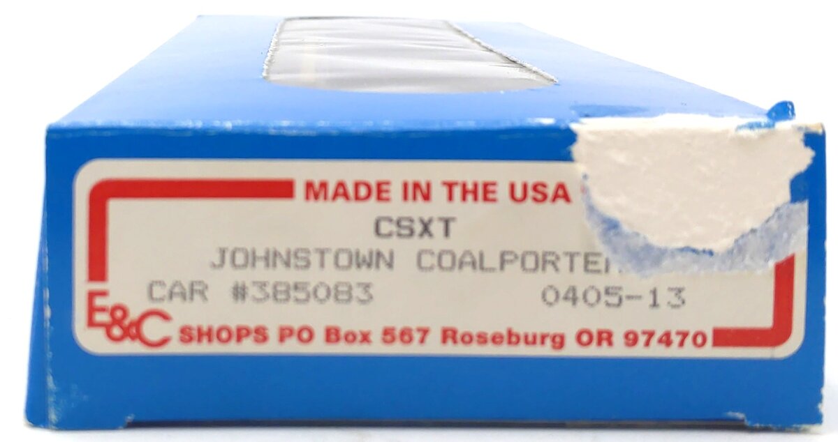 E&C Shops 385083 HO Scale CSX Johnstown Twin Tub Coalporter Coal Gondola