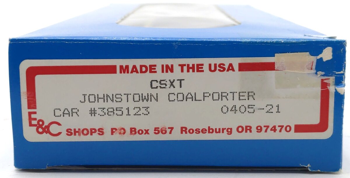 E&C Shops 385123 HO Scale CSX Johnstown Twin Tub Coalporter Coal Gondola