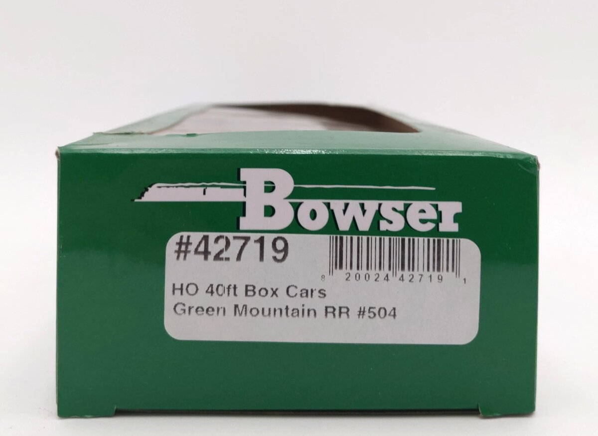 Bowser 42719 HO Green Mountain Railroad 40' Boxcar RTR #504