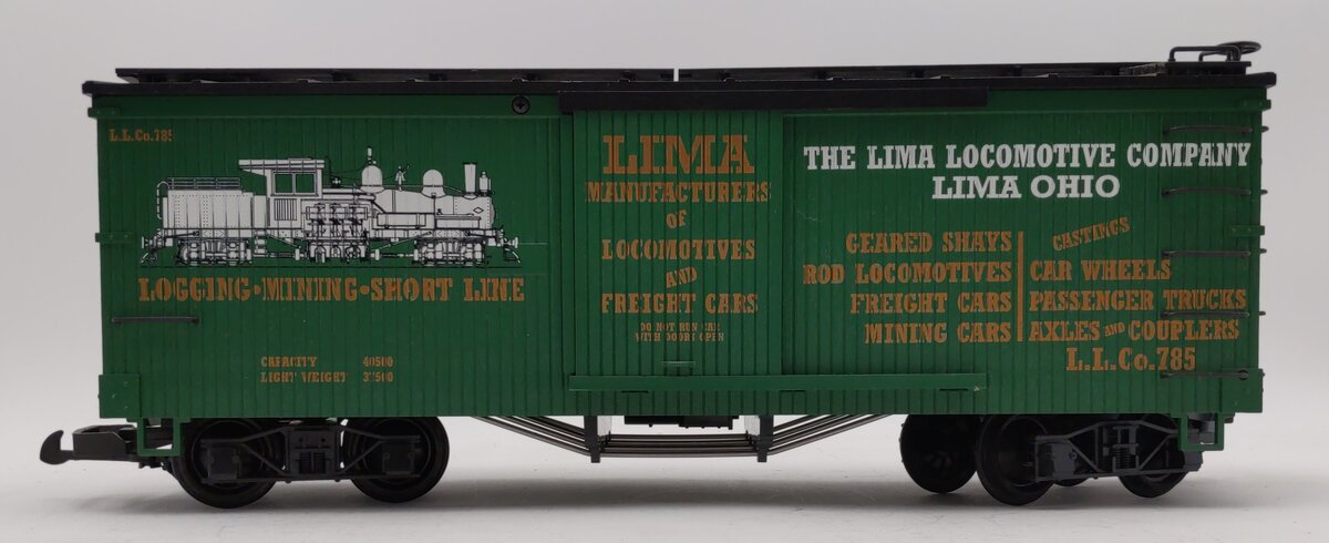 USA Trains R19038 G Lima Locomotive Company Boxcar #785