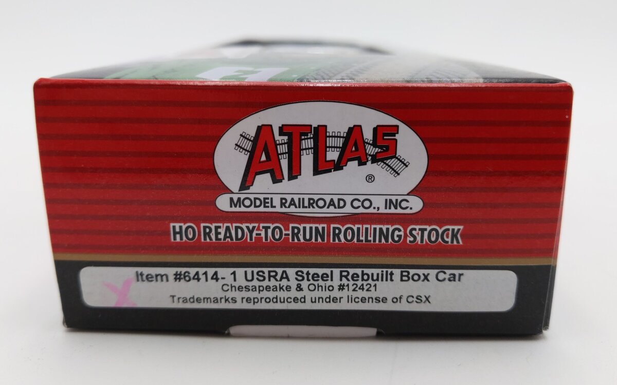 Atlas 6414-1 HO Chesapeake & Ohio USRA  Steel Rebuilt Boxcar #12421