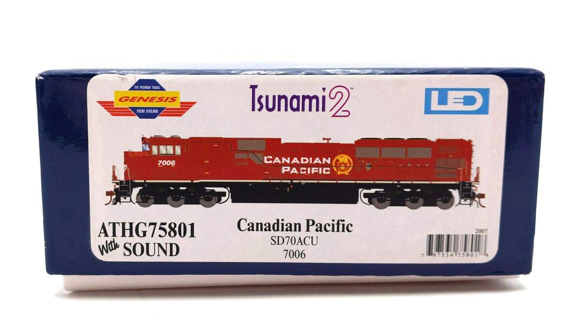 Athearn G75801 HO Scale Canadian Pacific SD70ACU Diesel #7006 w/DCC & Sound LN/Box